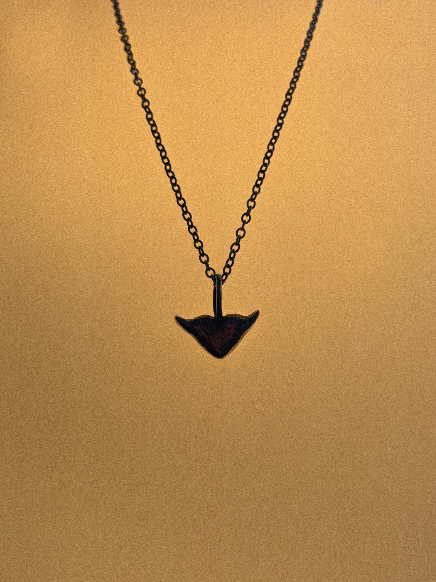 Horn Heart Pendant Necklace