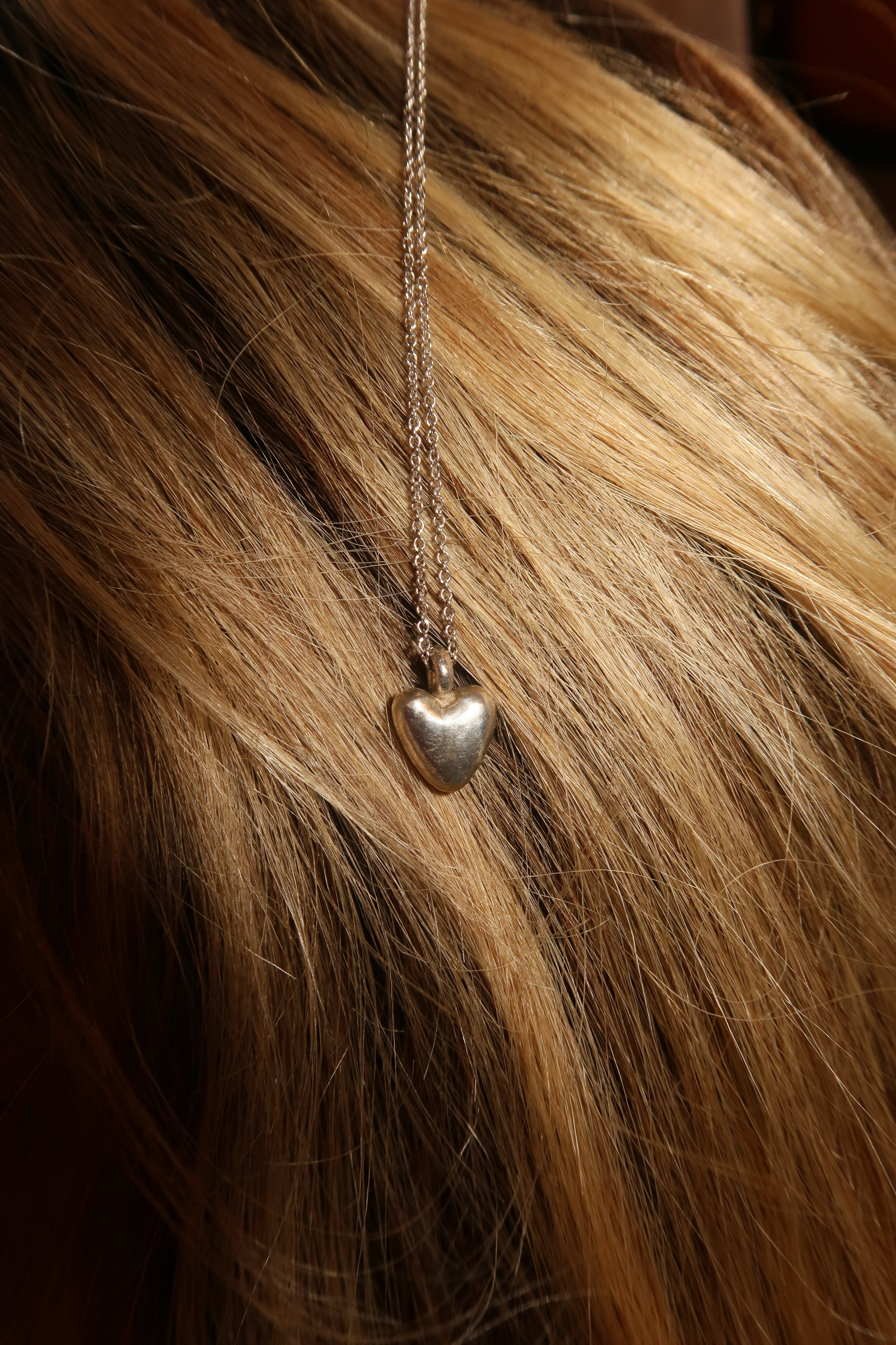 Puffy Heart Pendant Necklace