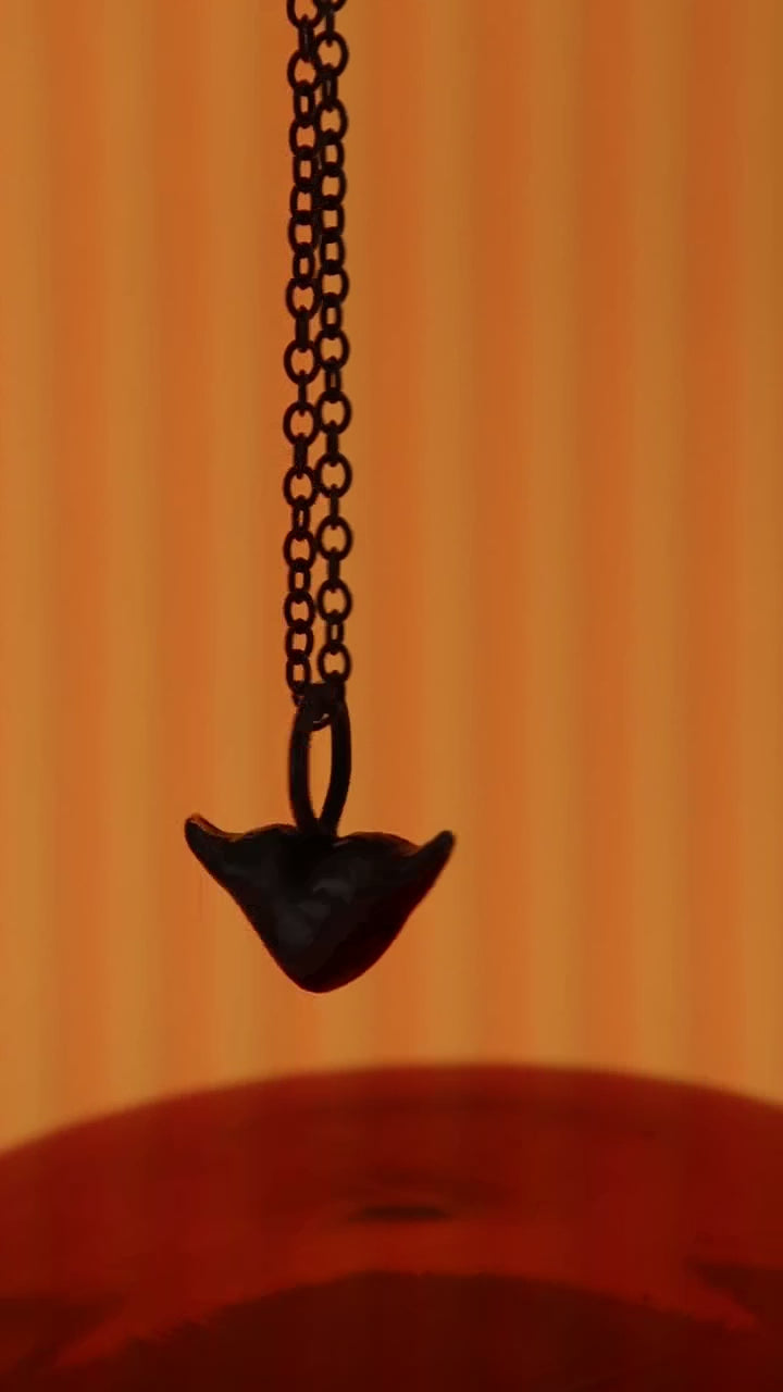 Horn Heart Pendant Necklace